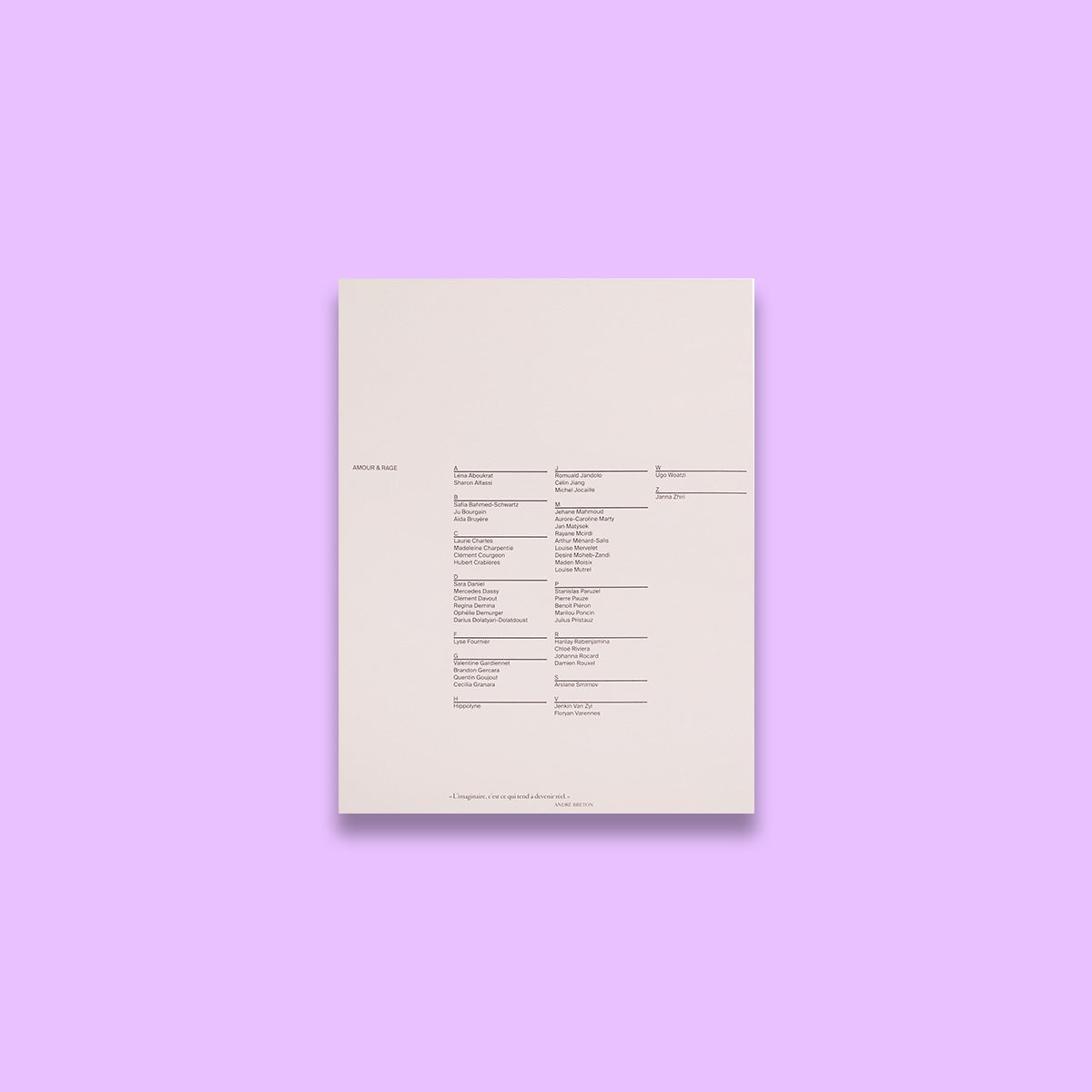 Non fiction n°05 love & rage