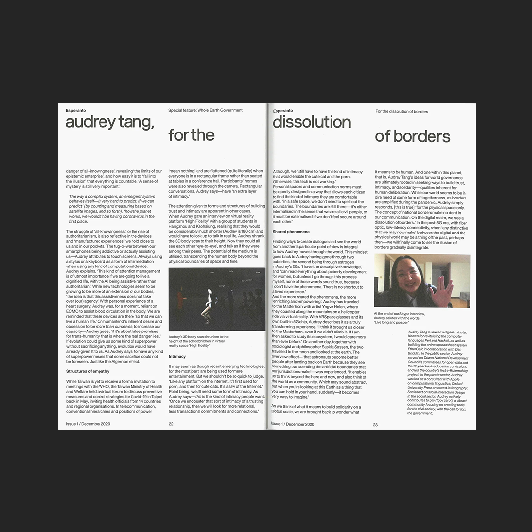 Esperanto culture magazine 1: whole earth government