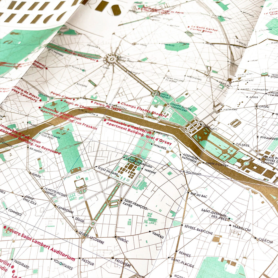 Art Deco Paris Map