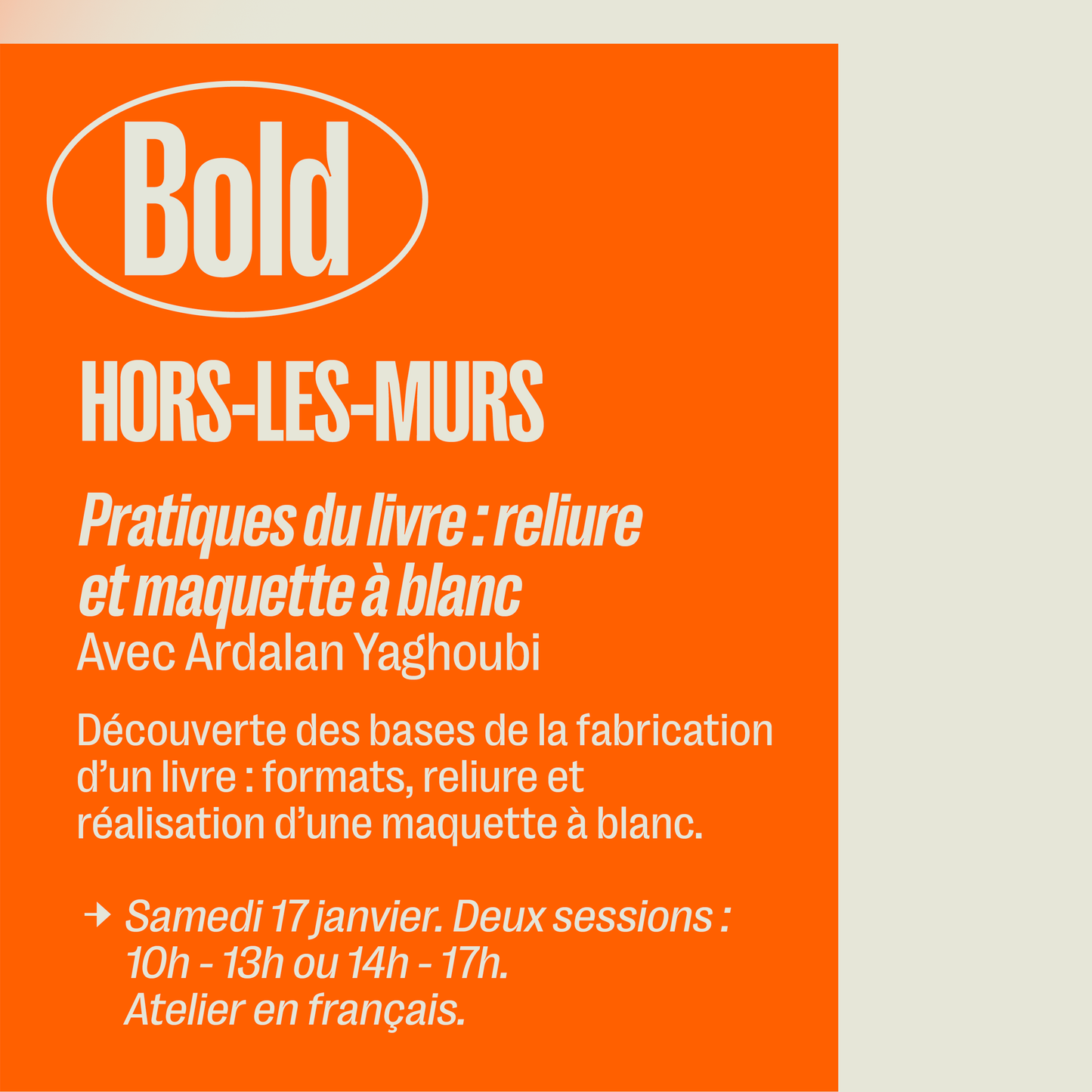 ATELIER: Pratiques du livre : Reliure éditoriale et maquette à blanc