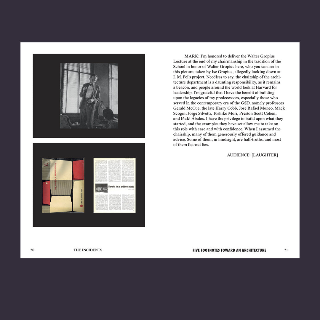 Five footnotes toward an architecture