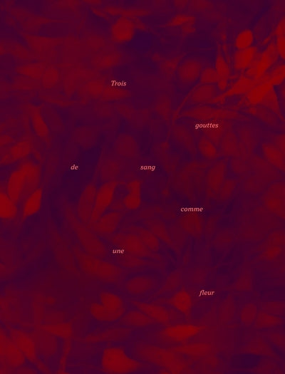 Three drops of blood like a flower