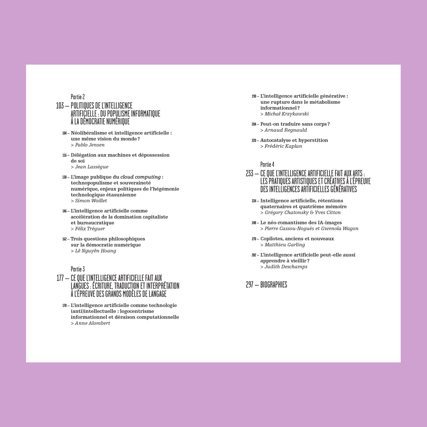 Penser l'intelligence artificielle