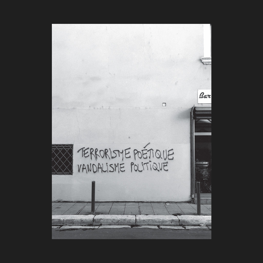 Affiche Terrorisme poétique Vandalisme politique