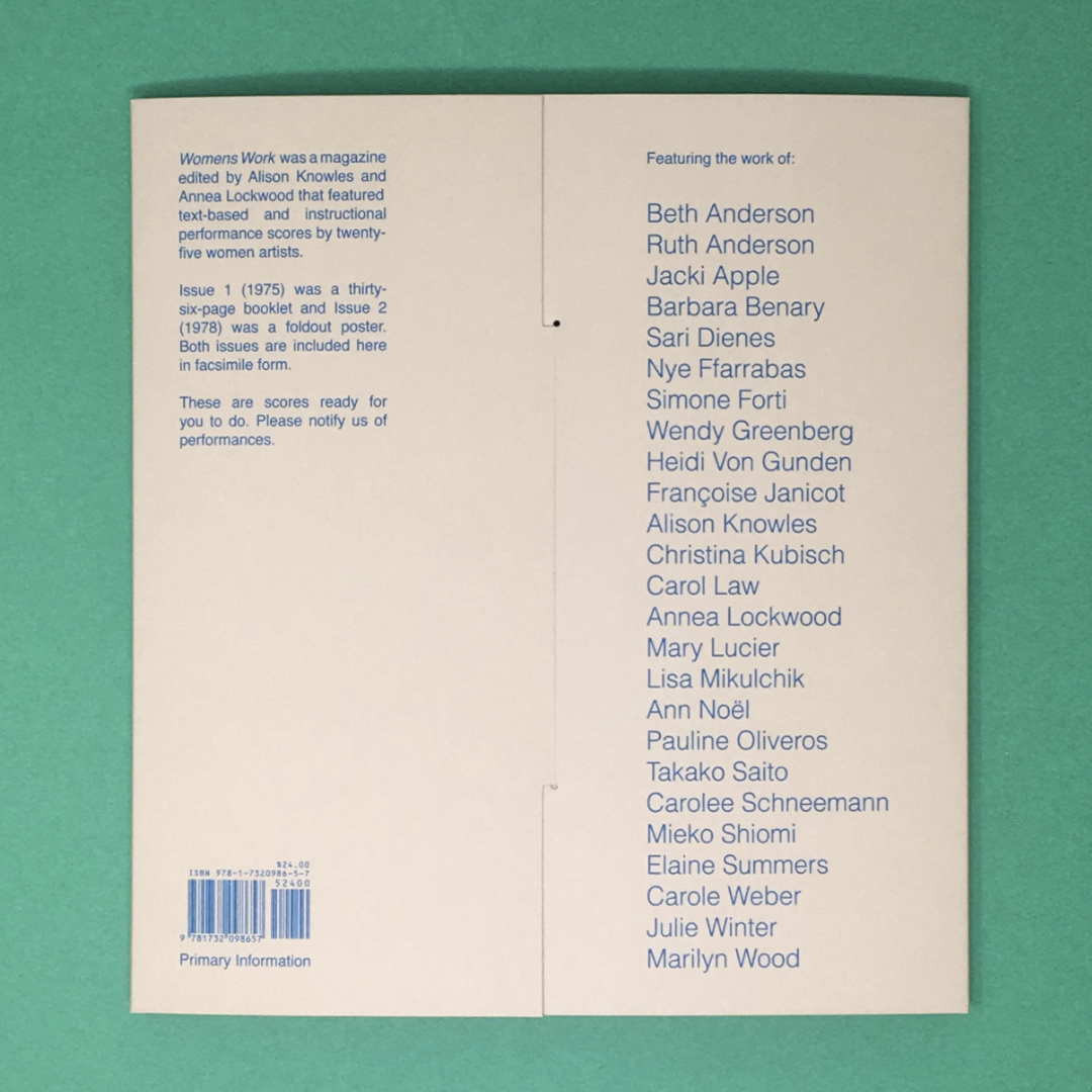 WOMENS WORK (FACSIMILE)