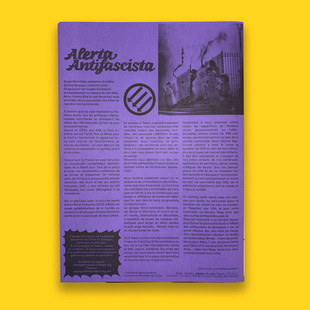 Champs de Ronces - Journal des ripostes queer féministes aux VSS