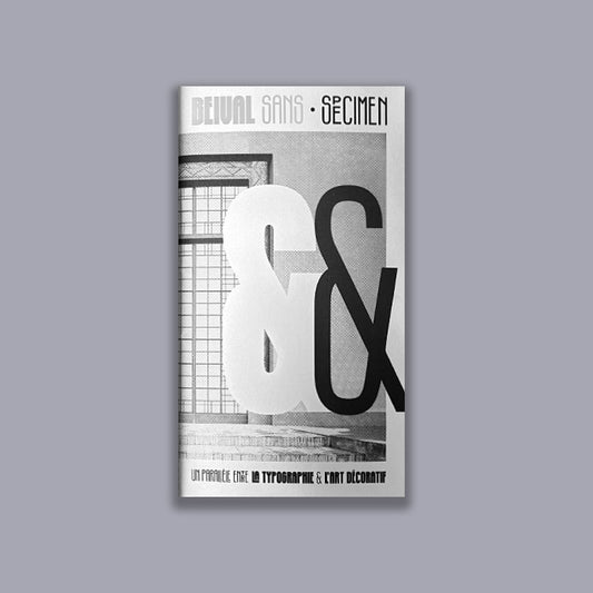 BEIVAL SANS, SPECIMEN : un parallèle entre la typographie et l'art décoratif