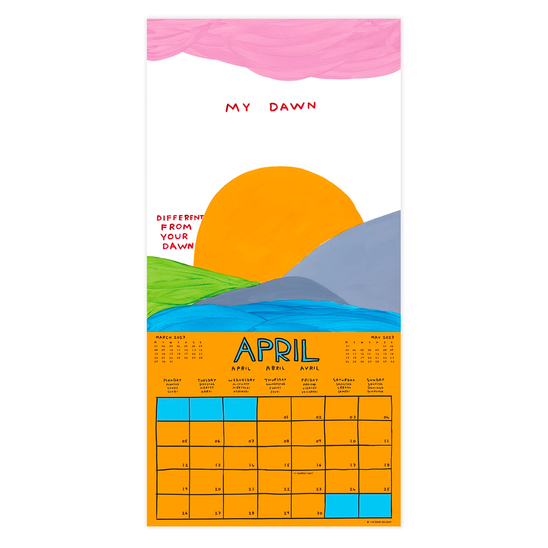 2027 Calendar by David Shrigley