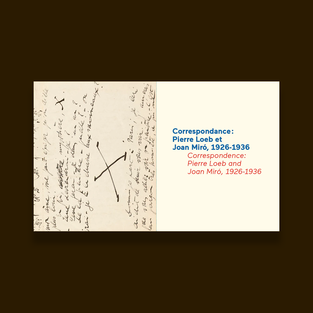 Miró - Loeb. Correspondance 1926-1936