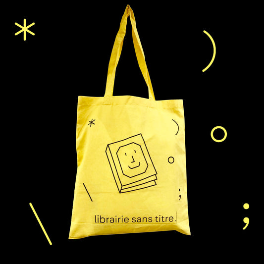 Yellow bookie tote bag