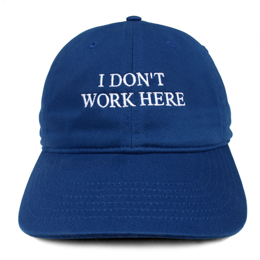 Casquette sorry I don't work here - bleu