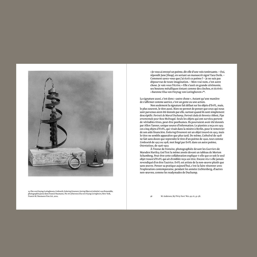 L'art, c'est la vie. Else von Freytag-Loringhoven critique de Marcel Duchamp