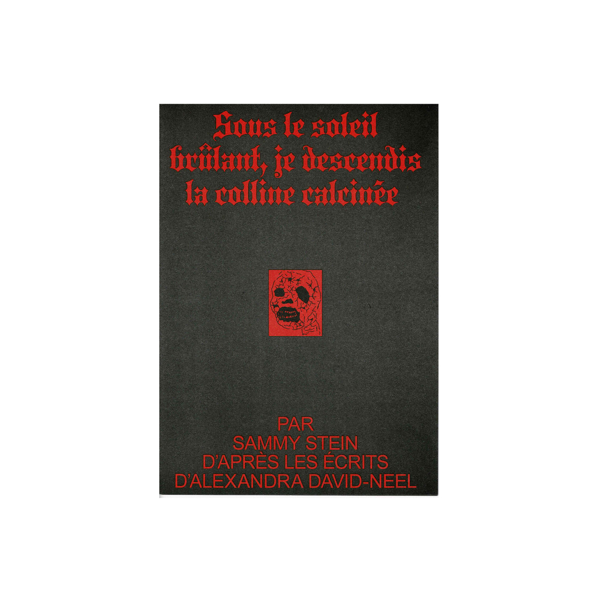 Sous le soleil brûlant, je descendis la colline calcinée
