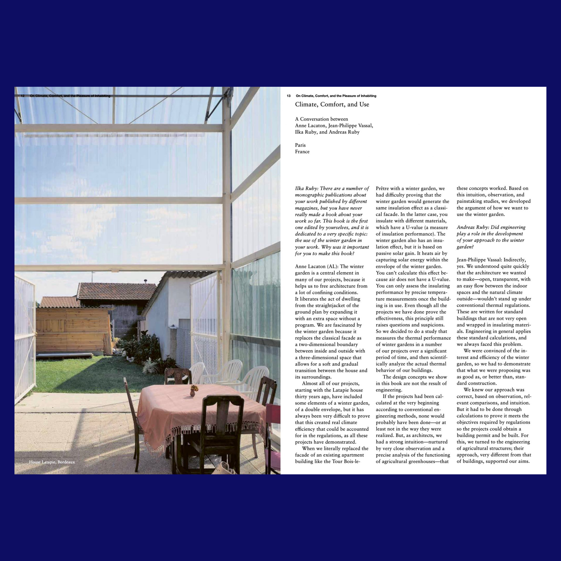 Lacaton & Vassal - It's Nice Today: On Climate, Comfort and Lacaton & Vassal - It's Nice Today: On Climate, Comfort and