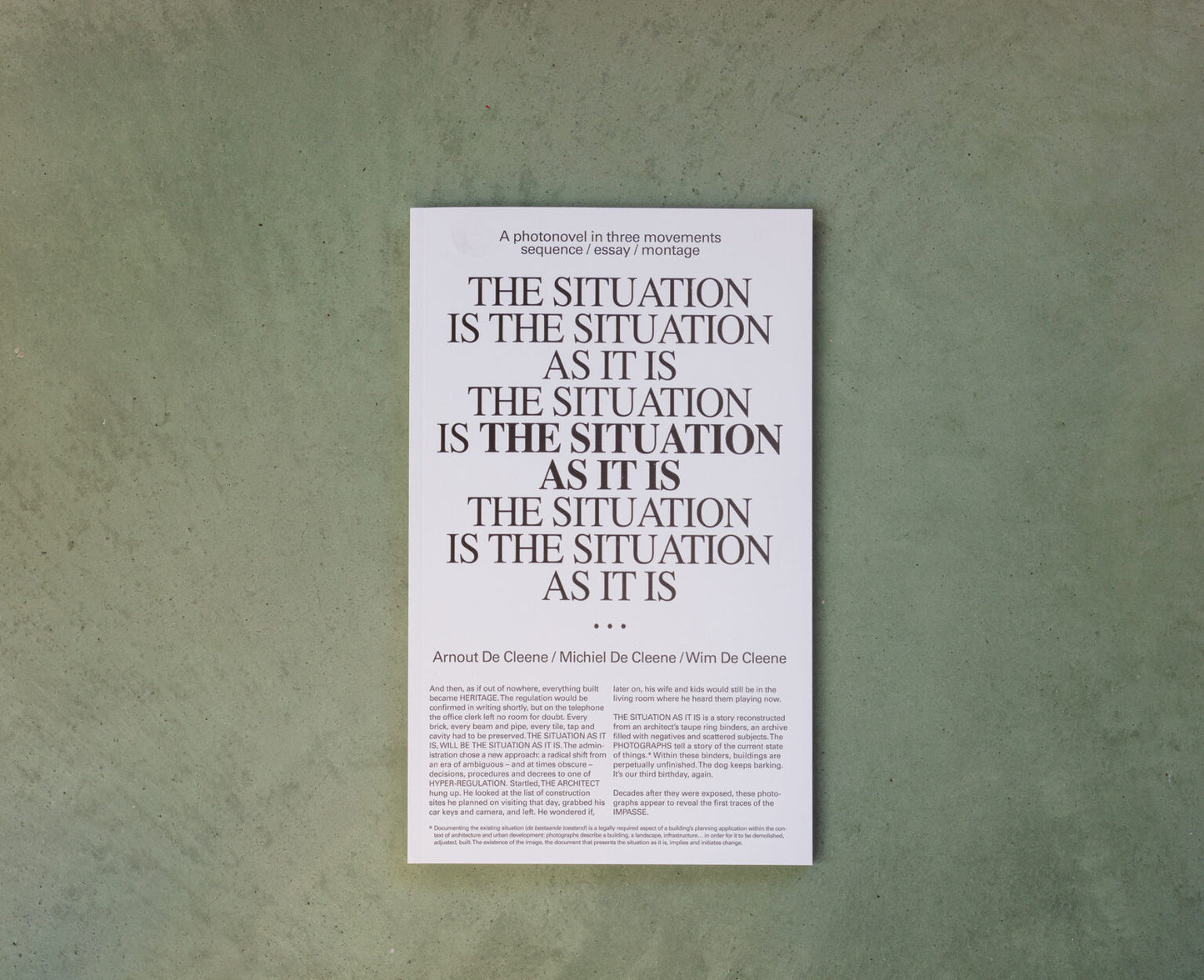Arnout De Cleene/Michiel De Cleene: Is The Situation As It Is