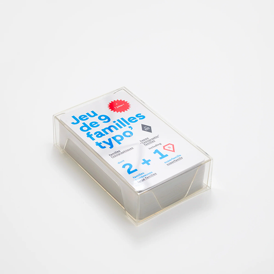 Jeu de 9 familles typographiques