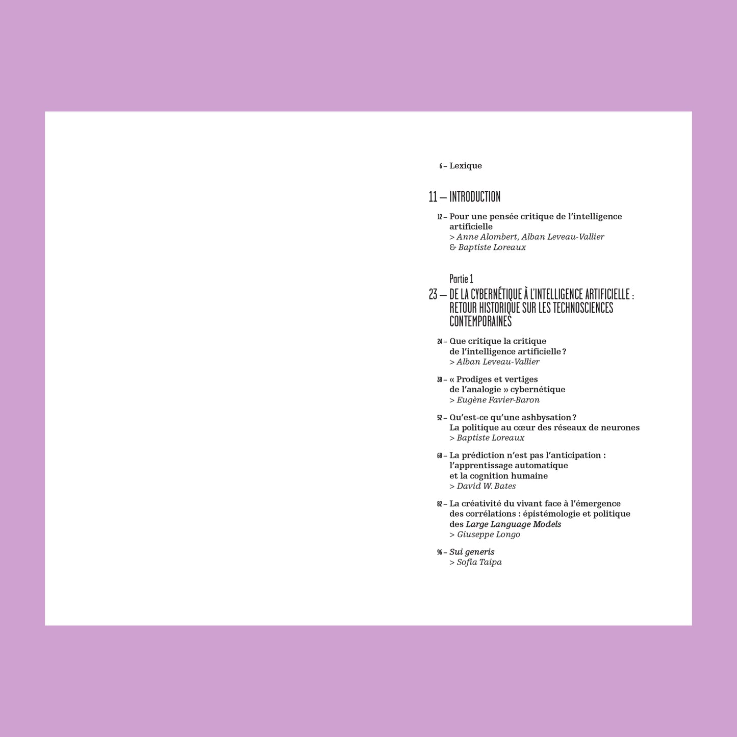 Penser l'intelligence artificielle